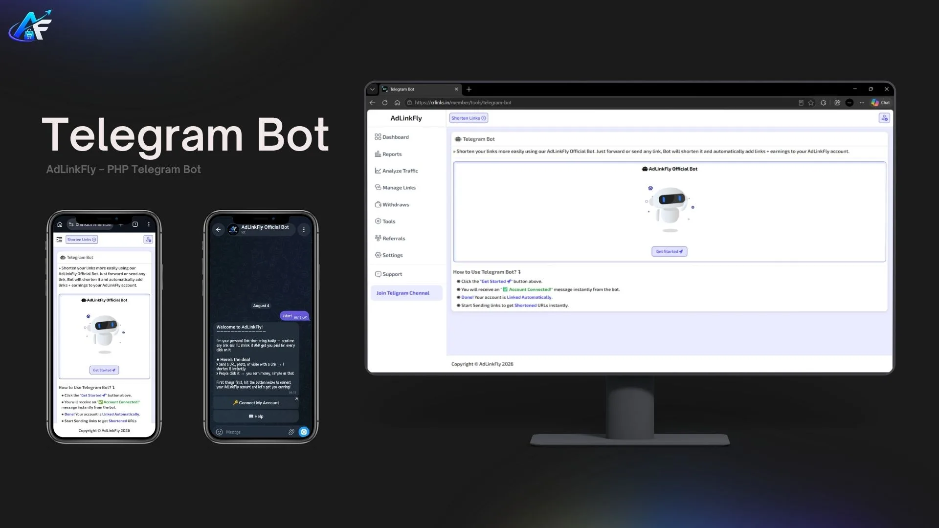 Adlinkfly Telegram Bot